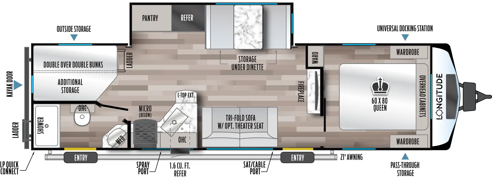 Longitude 285BH Floorplan